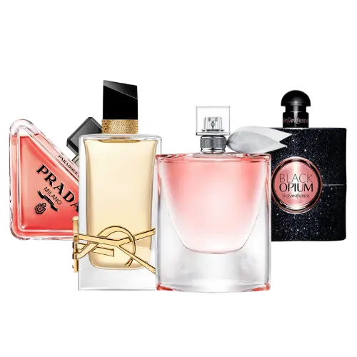 Pack 4 Parfums Prada Paradoxe, Black Opium Yves Saint Laurent, Libre, La Vie Est Belle (Eau de Parfum) My Store