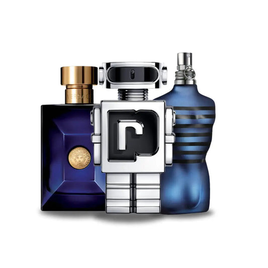 Pack de 3 Parfums Versace DYLAN BLUE, Paco Rabanne PHANTOM et Jean Paul Gaultier ULTRA MALE (Eau de Parfum) My Store